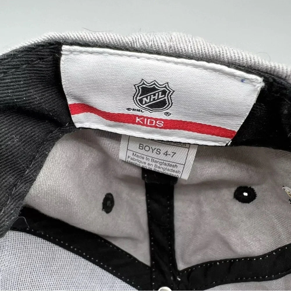 Kids Gray and Black Penguin Logo Cap